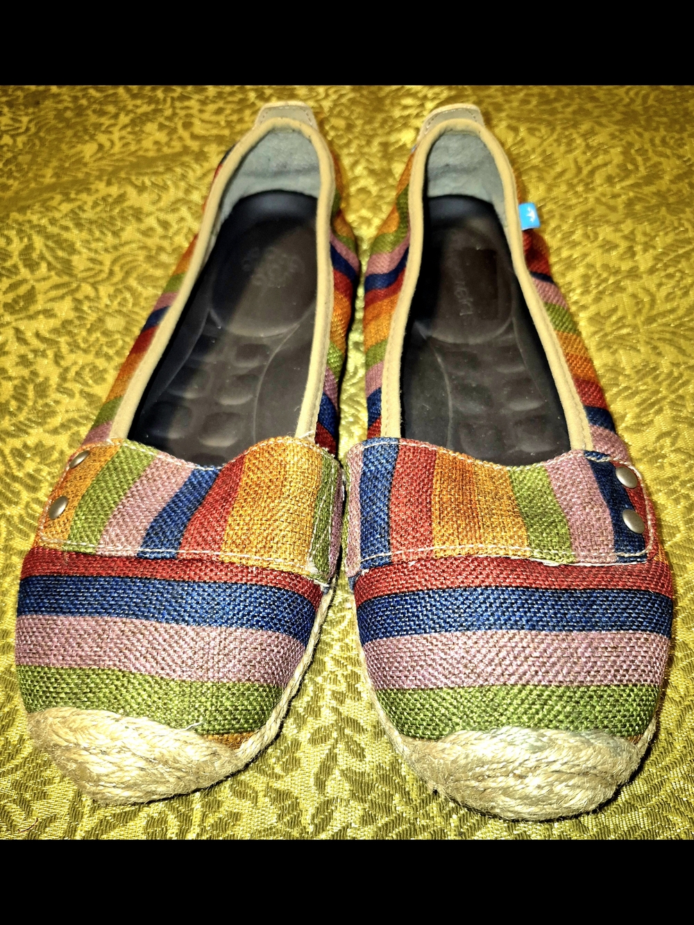 Freewaters Striped Multicolor Flats - Women Size 9